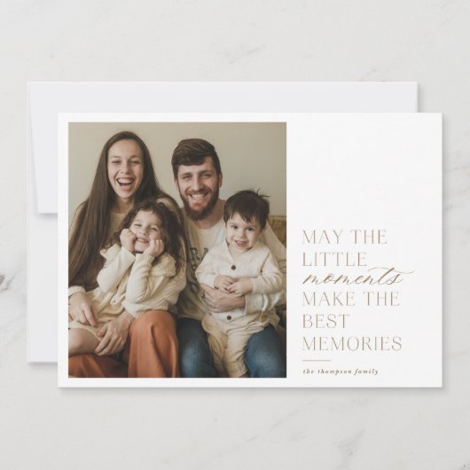 Momenten en herinneringen Holiday-fotokaart Feestdagenkaart (Voorkant)