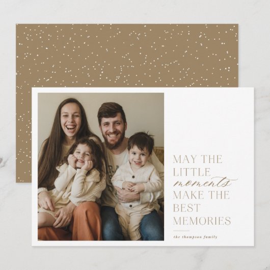 Momenten en herinneringen Holiday-fotokaart Feestdagenkaart (Voorkant / Achterkant)