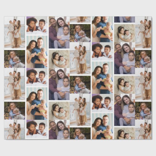 Momenten in Focus:  6 Fotocollage Cadeaupapier (Vlak)