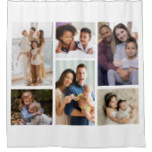 Momenten in Focus:  6 Fotocollage Douchegordijn (Voorkant)