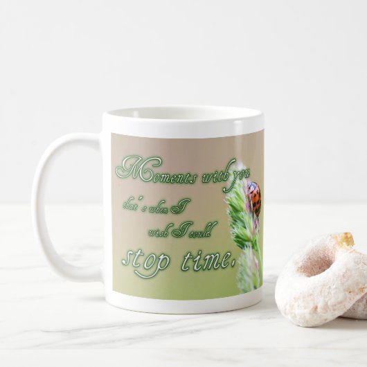 Momenten met jou stoppen tijd! koffiemok (Met donut)