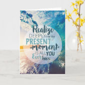 Momenten stimuleren het succes van levenstips cite kaart (Gele Bloem)