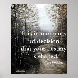 MOMENTEN VAN BESLUIT TONY ROBBINS POSTER