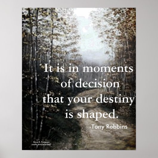 MOMENTEN VAN BESLUIT TONY ROBBINS POSTER (Voorkant)