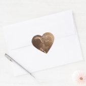 Momenten van liefde, verliefd koppel hart sticker (Envelop)