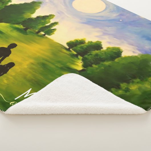 Momenten van wondermoonverlichte wandeling in bos sherpa deken (3/4)