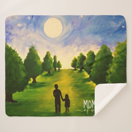 Momenten van wondermoonverlichte wandeling in bos sherpa deken (Voorkant (horizontaal))