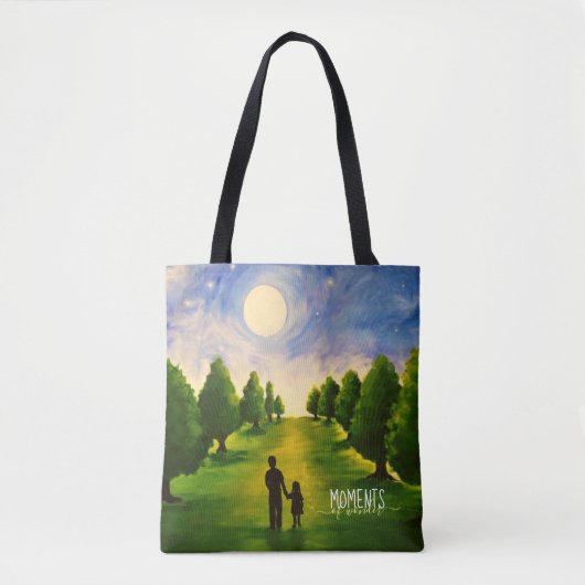 Momenten van wondermoonverlichte wandeling in bos tote bag (Voorkant)