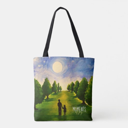 Momenten van wondermoonverlichte wandeling in bos tote bag (Achterkant)
