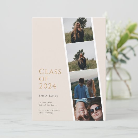 Momenten vastleggen Afstuderen foto aankondigingen (Staand voorkant)