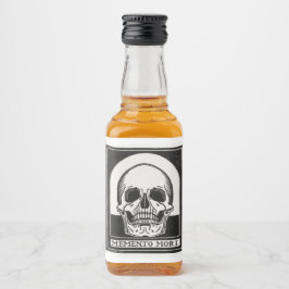 Momento Mori Skull Liquor Flesetiket Likeurfles Etiket