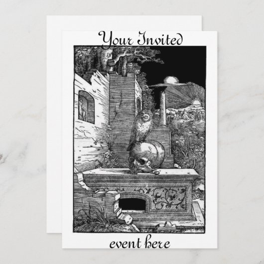 Momento Mori Uitnodiging (Voorkant / Achterkant)