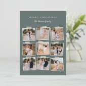 momentopname | 9 Fotocollage Kerstmis Feestdagenkaart (Staand voorkant)