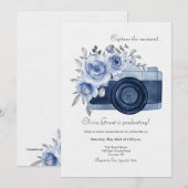 Momentopname Blauwe Uitnodiging (Voorkant / Achterkant)