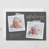 Momentopname | Moderne Casual fotogeboorte Aankondiging (Voorkant)