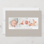 Momentopname | Moderne Casual fotogeboorte Aankondiging (Achterkant)