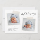 Momentopname | Moderne Casual fotogeboorte Aankondiging (Voorkant)