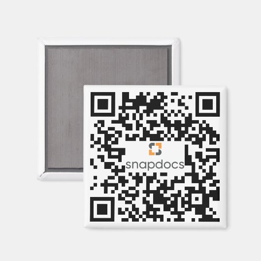 momentopname qr-code magneet (Voorkant / Achterkant)