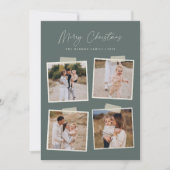 momentopname | Vrolijk Kerstfeest 4 Foto Feestdagenkaart (Voorkant)