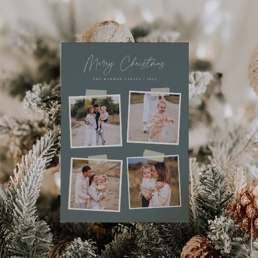 momentopname | Vrolijk Kerstfeest 4 Foto Feestdagenkaart