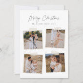 momentopname | Vrolijk Kerstfeest 5 Foto Feestdagenkaart (Voorkant)