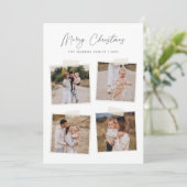 momentopname | Vrolijk Kerstfeest 5 Foto Feestdagenkaart (Staand voorkant)