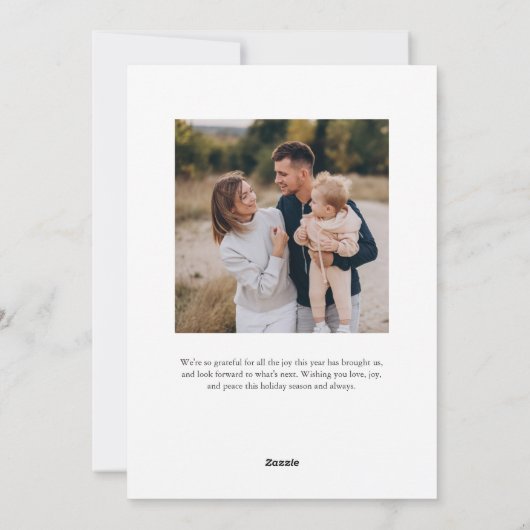 momentopname | Vrolijk Kerstfeest 5 Foto Feestdagenkaart (Achterkant)