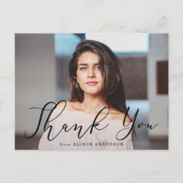 Momentous Black Script Photo Afstuderen Hartelijk  Briefkaart