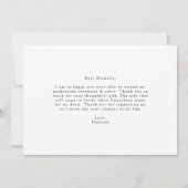 Momentous Script Photo Graduation Bedankkaart (Achterkant)