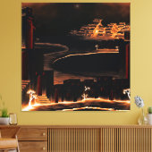 "Moments After" - mysterieuze cryptische kunst. Canvas Afdruk (Insitu (Woonkamer))