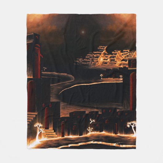 "Moments After" - mysterieuze cryptische kunst. Fleece Deken (Voorkant)