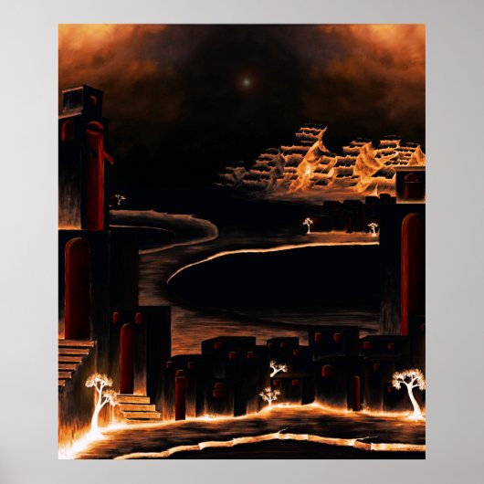 "Moments After" - mysterieuze cryptische kunst. Poster (Voorkant)