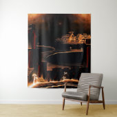 "Moments After" - mysterieuze cryptische kunst. Wandkleed (In situ)