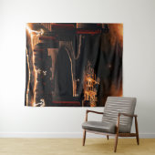 "Moments After" - mysterieuze cryptische kunst. Wandkleed (In Situ (horizontaal))