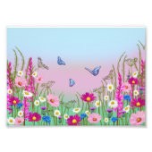 Moments in Bloom flower meadow garden wall poster (Voorkant)