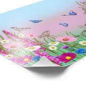 Moments in Bloom flower meadow garden wall poster (Hoek)