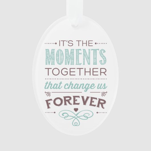Moments Together Wedding Date Tree Ornament (voorkant)