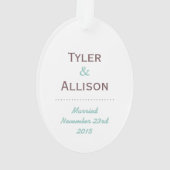 Moments Together Wedding Date Tree Ornament (achterkant)