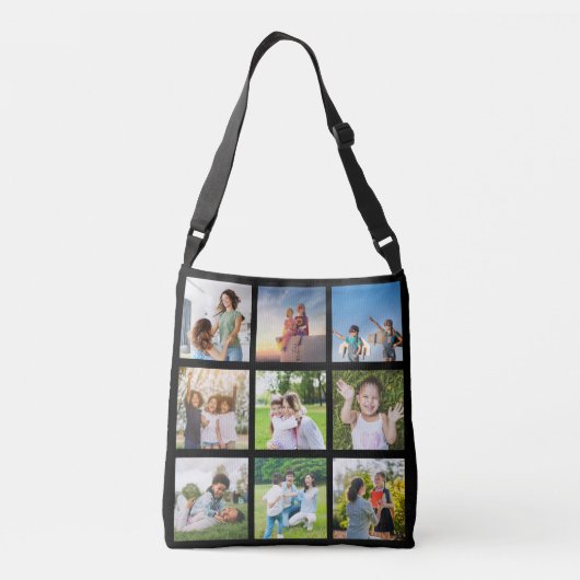 Moments Treasured:  9 fotocollage Crossbody Tas (Achterkant)