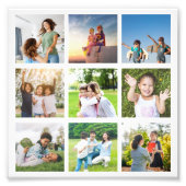 Moments Treasured:  9 fotocollage Foto Afdruk (Voorkant)