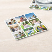 Moments Treasured:  9 fotocollage Kartonnen Onderzetters (Schuin)