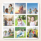 Moments Treasured:  9 fotocollage Kartonnen Onderzetters (Voorkant)