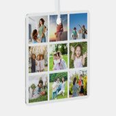 Moments Treasured: 9 fotocollage Metalen Ornament (Voorkant Rechts)