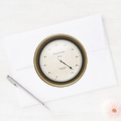 Momentum Meter Steampunk Industriële machine Leeft Ronde Sticker (Envelop)