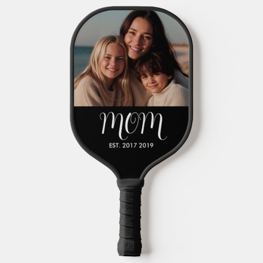 MomEstablished Fun Script Photo  Pickleball Paddle (Achterkant)