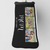 MomEstablished Modern Bold Script Black 3 Photo Golfheadcover (Draai 90)