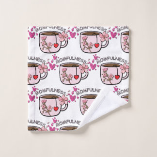 Momfulness Bloem Theekop Naadloos Patroon Washandje