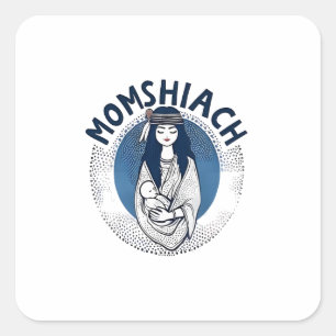 Momhiach Joodse Chanoeka 2025 Moeder Jood Vierkante Sticker