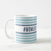 Momlife blauw en wit koffiemok (Links)