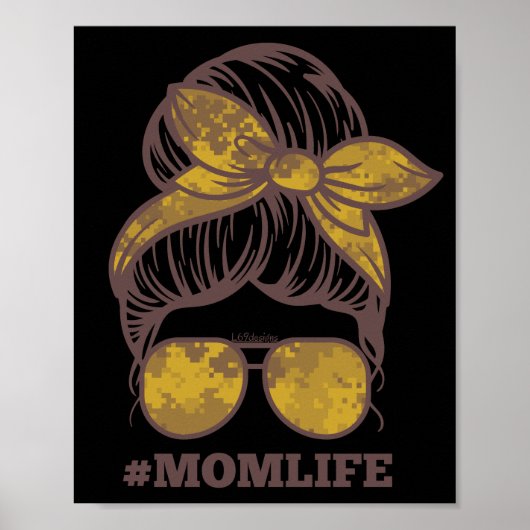 #MOMLIFE grappig moederdag cadeidee Poster (Voorkant)